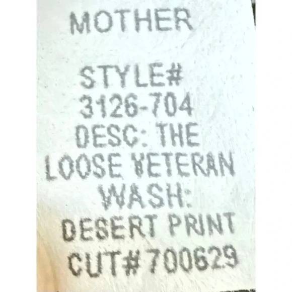 Mother The Loose Veteran Camo Jacket in Desert Print Size L - Picture 11 of 13